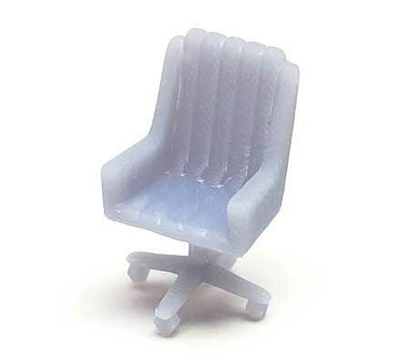 All Scale Miniatures HO 871975 Desk Chair, Unpainted 3D Printed Part