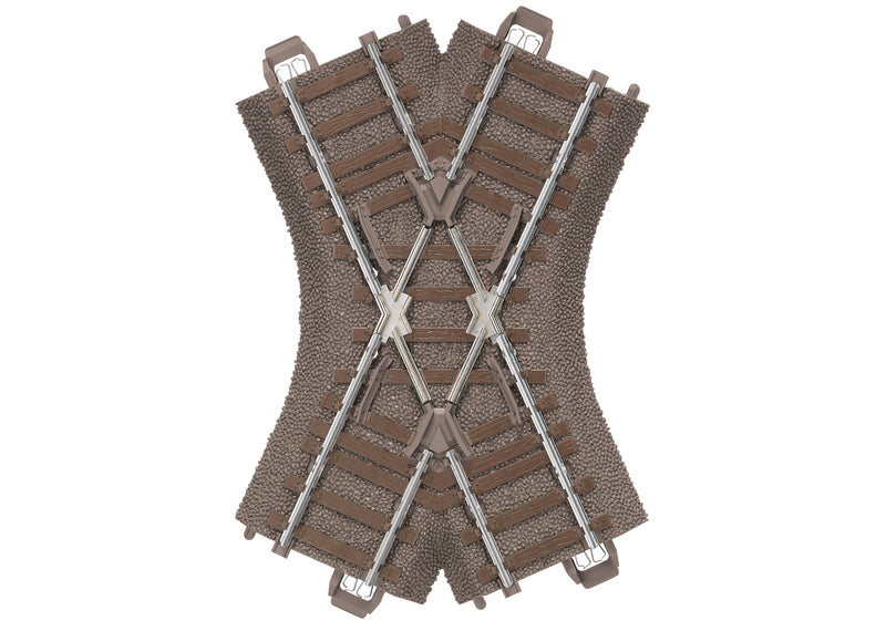 PREORDER Minitrix HO 62649 C-Track Roadbed Track, 48.6 Degree Crossing 4-1/16" 103.3 mm Long