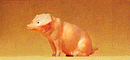 Preiser 5316 Domestic Animal Figures, 1/24, 1/25 Scale, Pig Sitting