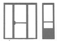 Micro Engineering HO 80-161 Office Front Doors Office Front