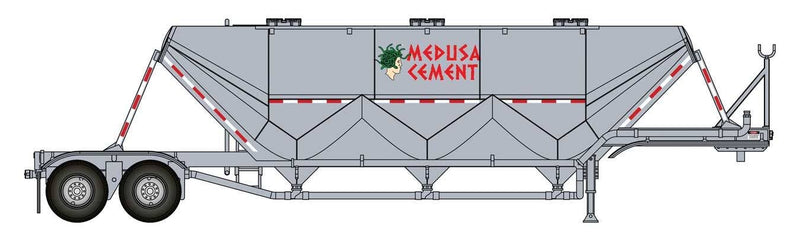 PREORDER Walthers HO 949-2621 Transload Facility Dry Bulk Semi Trailer, Medusa Cement