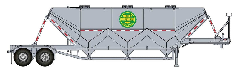 PREORDER Walthers HO 949-2623 Transload Facility Dry Bulk Semi Trailer, Valley Growers Association