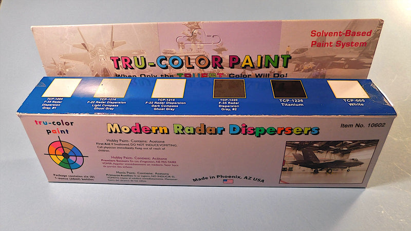 Tru-Color Paint 10602 Modern Radar Dispers Paint Set (6-Pack of 1oz Bottles)