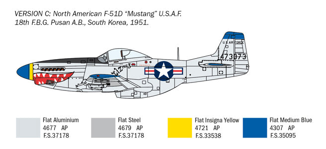 Italeri 1452 - SCALE 1 : 72 North American F-51D Mustang Korean War