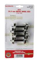 Bachmann 92422 Small 24.55mm Metal Wheel Sets (Large Scale)