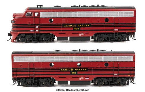 Walthers Mainline HO 21407 EMD F7 A-B Set Locomotive ESU, Lehigh Valley