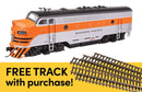 Walthers HO 21420 EMD F7A Locomotive ESU with WalthersTrack Code 83 Flex Track 5-Pack, Western Pacific