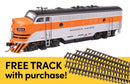 Walthers HO 21421 EMD F7A Locomotive ESU with WalthersTrack Code 83 Flex Track 5-Pack, Western Pacific