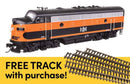 Walthers HO 11402 EMD F7A Locomotive Standard DC with WalthersTrack Code 83 Flex Track 5-Pack, Bessemer & Lake Erie