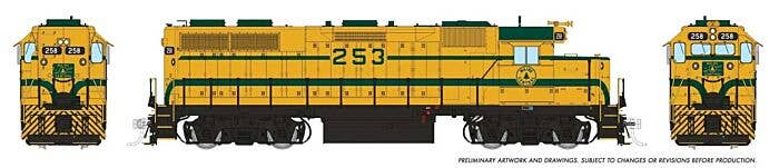 PREORDER Rapido HO 38065 EMD GP38 Low Nose Locomotive, Maine Central