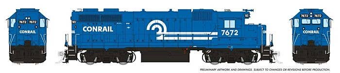 PREORDER Rapido HO 38548 EMD GP38 Low Nose with Extended Cab Locomotive, Conrail