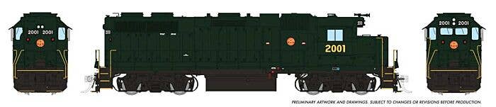 PREORDER Rapido HO 38555 EMD GP38 Low Nose with Extended Cab Locomotive, Pennsylvania-Reading Seashore Lines