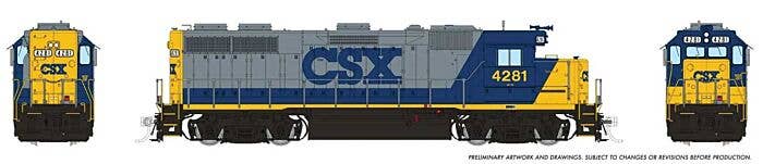 PREORDER Rapido HO 39514 EMD GP39 Locomotive, CSX