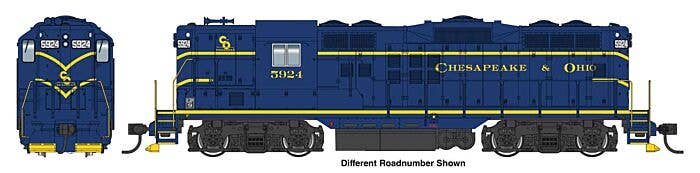 PREORDER Walthers Mainline HO 10494 EMD GP9 Phase II with High Hood Locomotive, Chesapeake & Ohio
