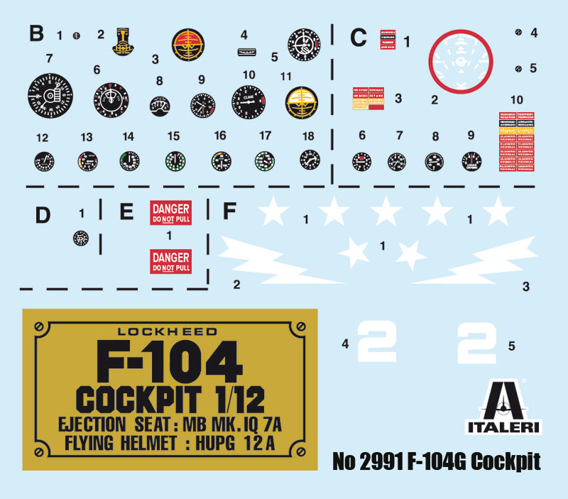 Italeri 2991 - SCALE 1 : 12 F-104 G COCKPIT