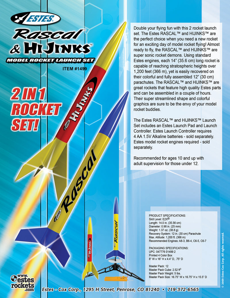 Estes Rockets 2024 1499 Rascal and Kijinks Launch Set