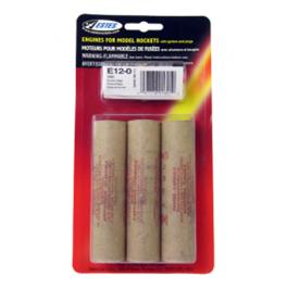 Estes Rockets 1691 E12-0 E Engine *Ups Only* 3Pk