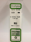 Evergreen Scale Models 1608 .125" X .166" Opaque White Polystyrene Strips (4)