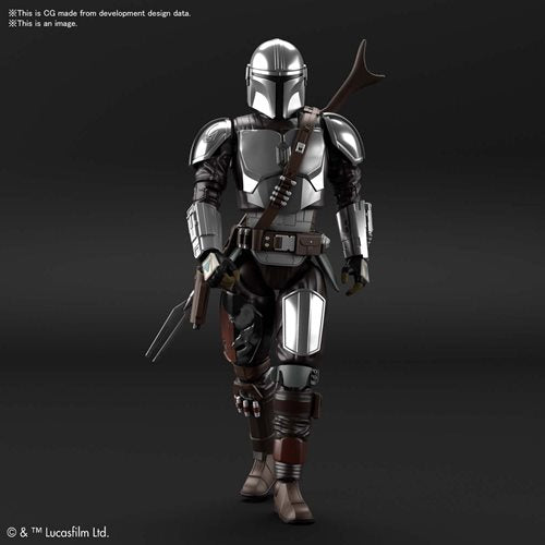 Bandai 2557094 Star Wars: The Mandalorian Mandalorian Beskar Armor Silver Coating Version 1:12 Scale Model Kit