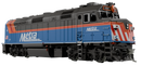 PREORDER Rapido HO 1043093 Ski Train AMTK F40PH