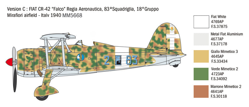 Italeri 2801 - SCALE 1 : 48 FIAT CR.42 Falco