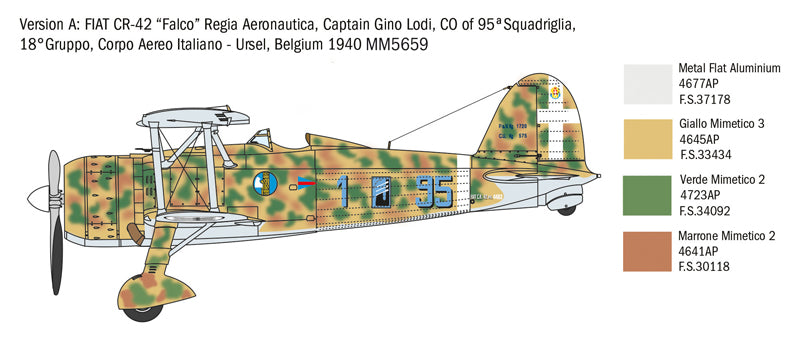 Italeri 2801 - SCALE 1 : 48 FIAT CR.42 Falco