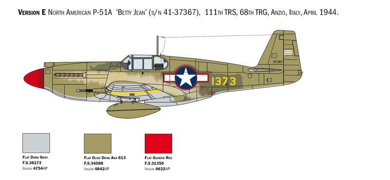 Italeri 1423 - SCALE 1 : 72 P-51A Mustang