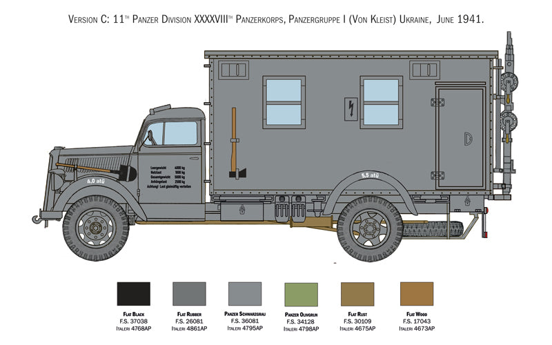 Italeri 6575 - SCALE 1 : 35 OPEL BLITZ RADIO TRUCK