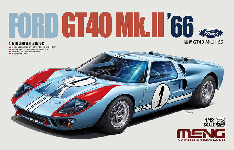 Meng-Model RS-002 FORD GT40 Mk.II ‘66 1:12