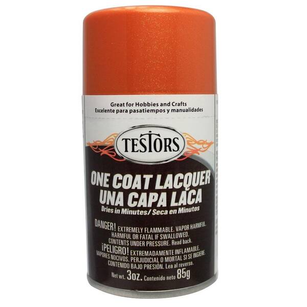 Rust-oleum 1831MT Testors Enamel Spray, Fiery Orange Lacquer (3oz)