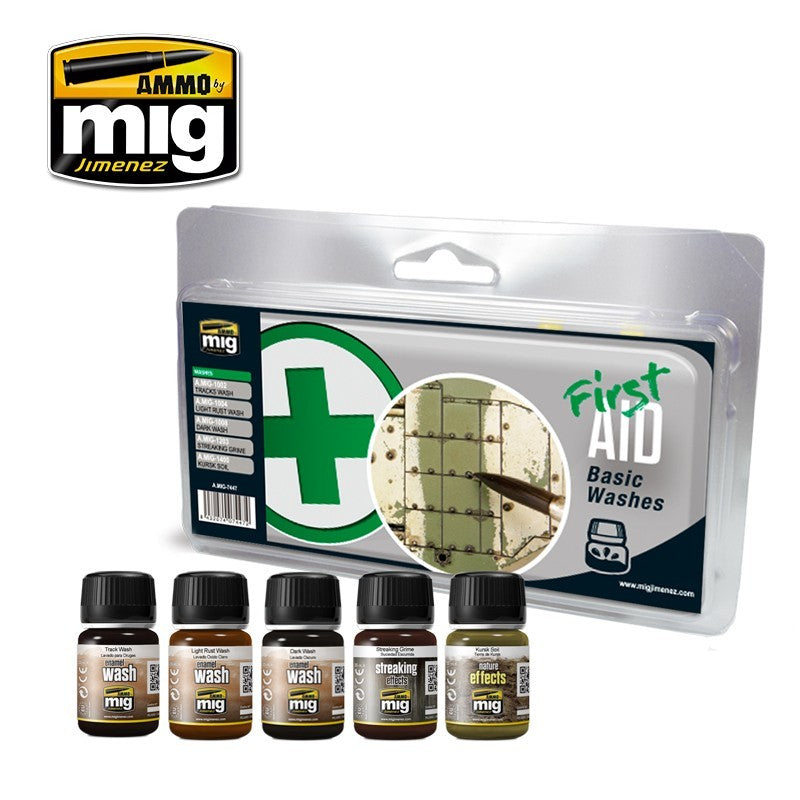 Ammo Mig 7447 FIRST AID BASIC WASH SET