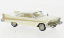 Brekina Automodelle 19677 1958 Plymouth Fury - Assembled -- 2-Tone Yellow, HO Scale