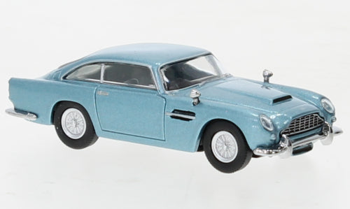 Brekina Automodelle 15228 1964 Aston Martin DB Coupe - Assembled -- Light Blue, HO Scale