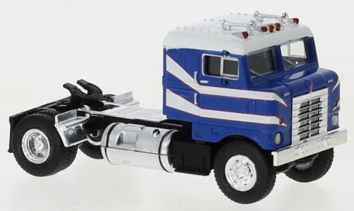 Brekina Automodelle 85955 1950 Kenworth Bullnose Tractor Only - Assembled -- Blue, White, HO Scale