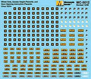Microscale HO 5012 Freight Car Data, Wheel Inspecton Dots & Excess Height Placards (1978+)