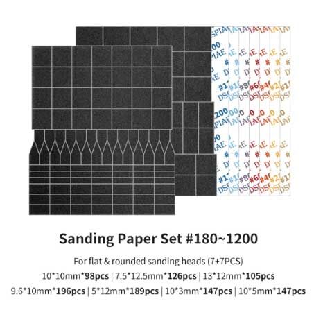 DSPIAE MSPESS Full Grid Sanding Paper for Reciprocating Sanding Tool