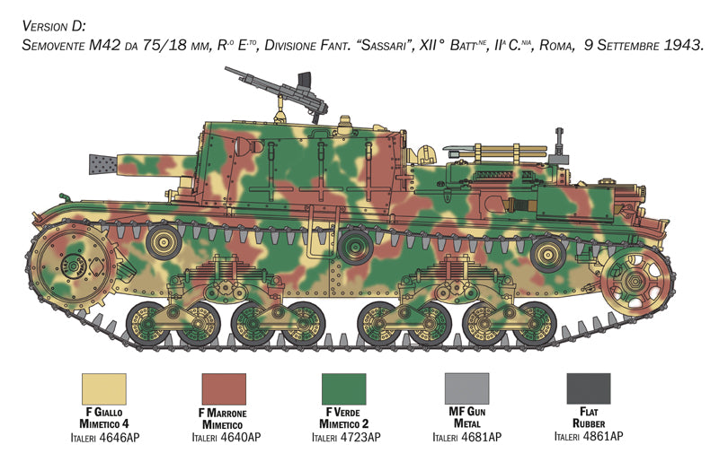 Italeri 6569 - SCALE 1 : 35 SEMOVENTE M42 da 75/18