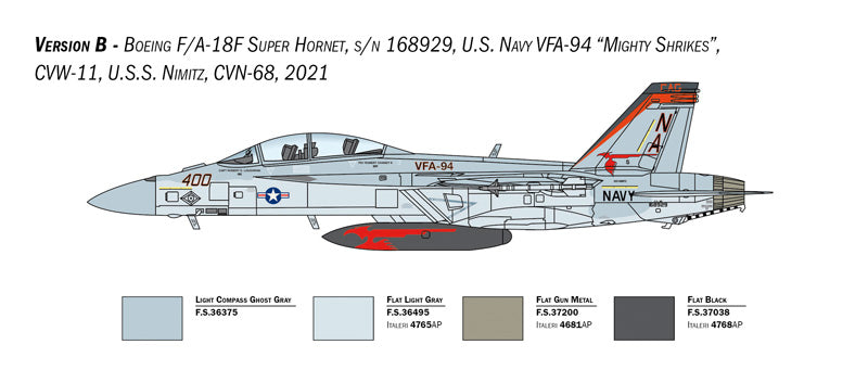 Italeri 2823 - SCALE 1 : 48 F/A-18F Super Hornet U.S. Navy Special Colors