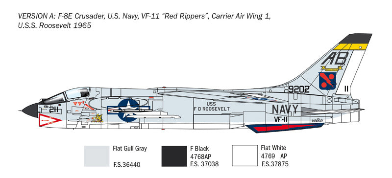 Italeri 1456 - SCALE 1 : 72 F-8E Crusader