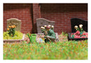 PREORDER Busch HO 79931 Grave Care, Action Set, Includes Figure, Wheelbarrow, 4 Graves, Watering Can, Rake, Flower Material