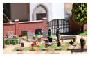 PREORDER Busch HO 79932 Widows' Meeting, Action Set, Includes 2 Figures, Fountain, 2 Benches, 3 Watering Cans