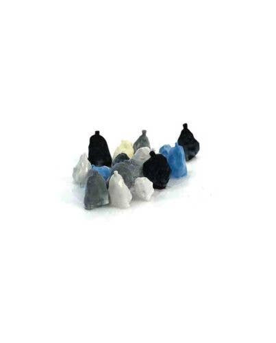 Kato N 08521275 Garbage/Rubbish Bags, 4 Each Blue, Black, Light Gray, Dark Gray, Yellow