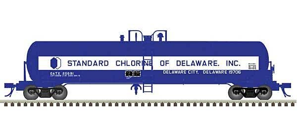 Atlas HO 20006977 GATX 20,700-Gallon Tank Car, Master, Standard Chlorine of Delaware GATX