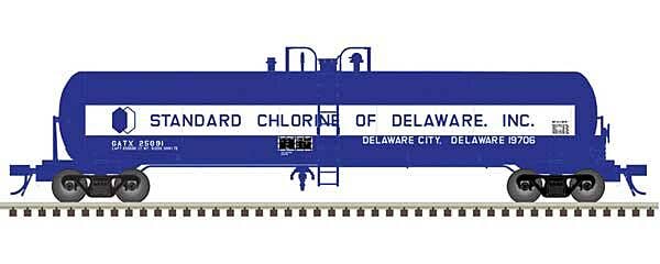 Atlas N 50006309 GATX 20,700-Gallon Tank Car, Master, Standard Chlorine of Delaware GATX