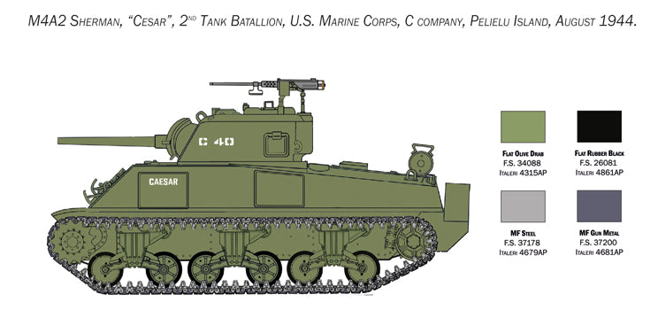 Italeri 6583 - SCALE 1 : 35 M4 SHERMAN U.S. MARINE CORPS