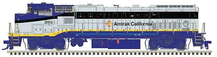 Atlas HO 10004305 GE Dash 8-32BWH Locomotive Master Silver, Amtrak California