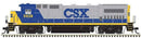 Atlas HO 10004345 GE Dash 8-40B with Front Ditch Lights Locomotive Master Silver, CSX