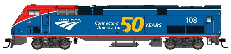 PREORDER Walthers Mainline HO 910-21308 GE P42 Diesel Locomotive, Amtrak 50th Anniversary Phase VI