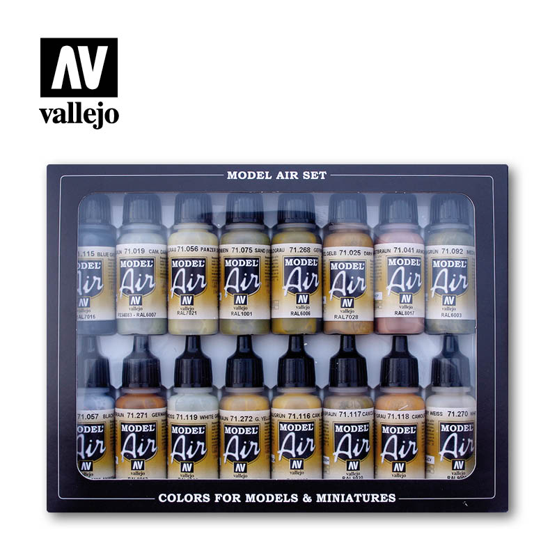 Vallejo Acrylic Paints 71208 German WWII Europe & Africa Paint Set (16-Pack)