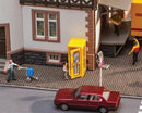 Faller HO 180955 German Post Office Telephone Booth, Assembled (yellow) 9/16 x 1/2 x 1-1/8" 1.4 x 1.3 x 2.8cm